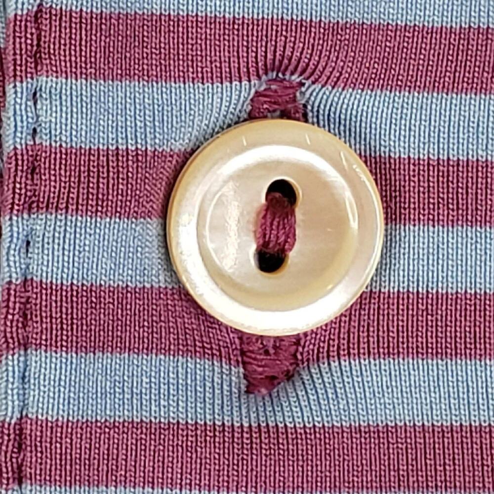 Peter Millar Shirt Summer Comfort Golf Polo Men's XXL Blue Pink Striped SS - Picture 5 of 10